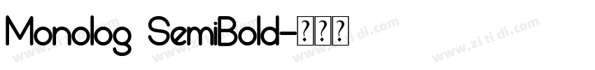 Monolog SemiBold字体转换